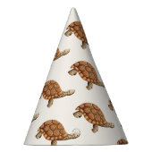 Niedlich Brown Tortoise Birthday Partyhütchen (Rechts)