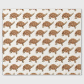 Niedlich Brown Tortoise Geschenkpapier (Flach)