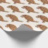 Niedlich Brown Tortoise Geschenkpapier (Ecke)