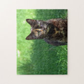 Niedlich Brown Tortoiseshell Cat Foto Puzzle (Vertikal)