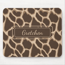 Niedlich Brown und Tan Giraffe Skin Mousepad