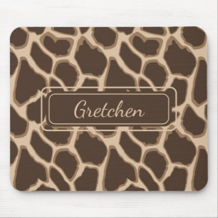 Niedlich Brown und Tan Giraffe Skin Mousepad