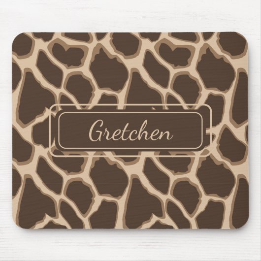 Niedlich Brown und Tan Giraffe Skin Mousepad (Vorne)