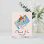 Niedlich Brown Watercolor Hirsch Rustikale Vielen  Postkarte (Stehend Vorderseite)