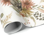 Niedlich Brown Watercolor Weihnachtswaldtiere Geschenkpapier (Rolleneckpunkt)