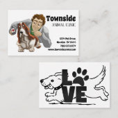 Niedlich Brown White Dog Tierklinik Visitenkarte (Vorne/Hinten)