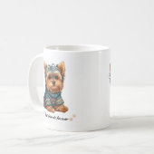 Niedlich Brown Yorkshire Terrier Kaffeetasse (Vorderseite Links)