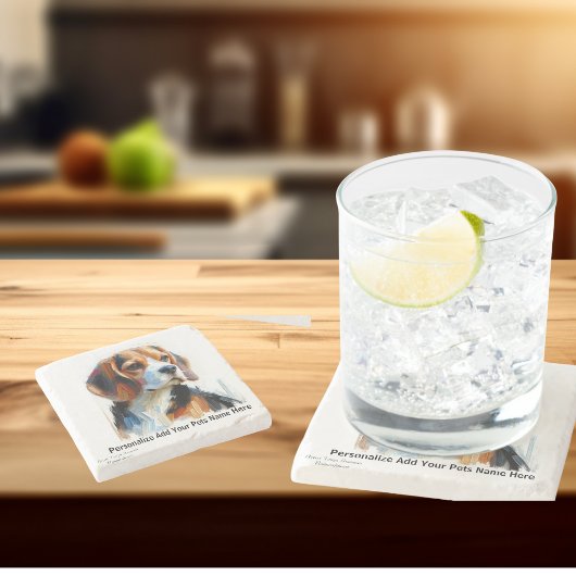 Niedlich Browns Beagle /PERSONALIZE Untersetzer