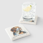 Niedlich Browns Beagle /PERSONALIZE Untersetzer (Seitenansicht)
