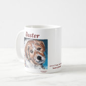 Niedlich Browns & Blacks PERSONALISIEREN Beagle Kaffeetasse (Vorderseite Links)