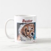 Niedlich Browns & Blacks PERSONALISIEREN Beagle Kaffeetasse (Links)