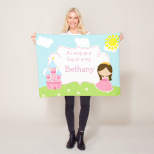 Niedlich Brünett unsere kleine Prinzessin Fleecedecke