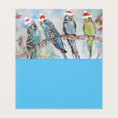 Niedlich Budgie frohe Weihnachten von uns Alle Car (Innenseite Aufgefaltet)