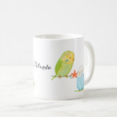 Niedlich Budgies Parakeet Bird Lover individuelle Kaffeetasse (VorderseiteRechts)