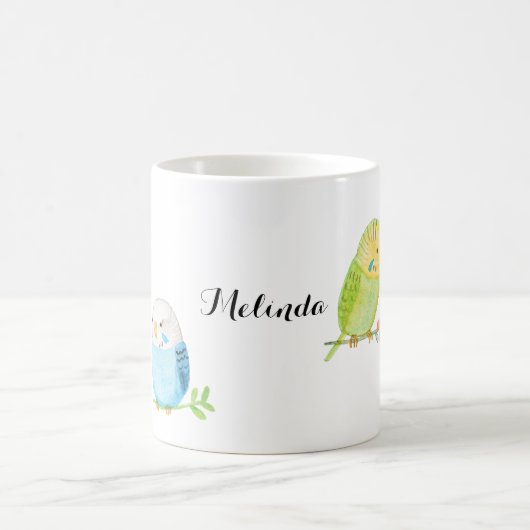 Niedlich Budgies Parakeet Bird Lover individuelle Kaffeetasse (Mittel)