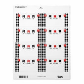 Niedlich Buffalo Kariert Hallo Mein Name ist Namen (Vorne)