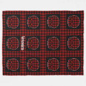 Niedlich Buffalo Kariert Skull Fleecedecke (Vorderseite (Horizontal))