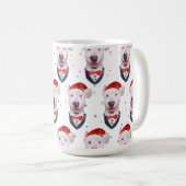 Niedlich Bull Terrier Dog Weihnachtsmuster Kaffeetasse (VorderseiteRechts)