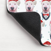 Niedlich Bull Terrier Dog Weihnachtsmuster Mousepad (Ecke)