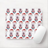 Niedlich Bull Terrier Dog Weihnachtsmuster Mousepad (Mit Mouse)
