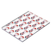 Niedlich Bull Terrier Dog Weihnachtsmuster Notizblock (Linke Seite)