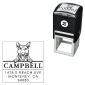 Niedlich Bullterer Custom Dog Address Briefmarke Permastempel (Beispiel)