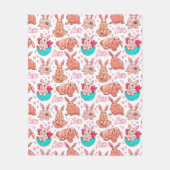 Niedlich Bunnies Fleece Blanket (Vorderseite)