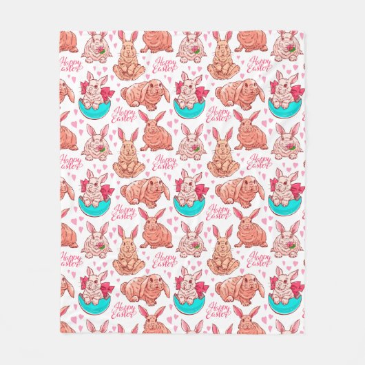 Niedlich Bunnies Fleece Blanket (Vorderseite)