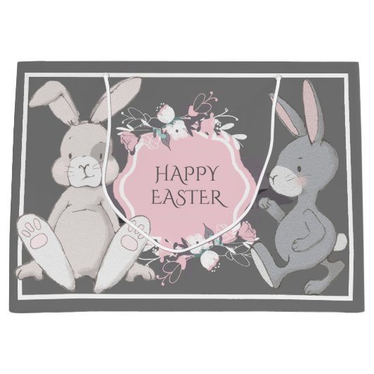 Niedlich Bunnies Große Geschenktüte (Vorderseite)