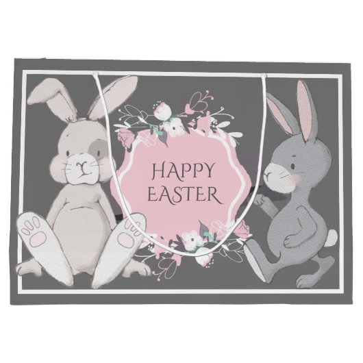Niedlich Bunnies Große Geschenktüte (Rückseite)