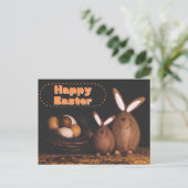 Niedlich Bunnies Happy Oaster Postcard Postkarte (Stehend Vorderseite)