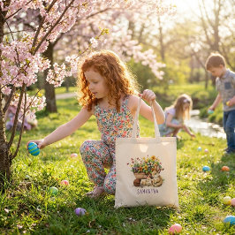 Niedlich Bunnies Individuelle Name Girl Osterl Tragetasche