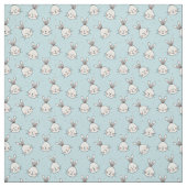Niedlich Bunnies Muster auf Baby Blue Stoff (Muster)