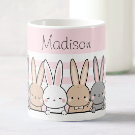 Niedlich Bunnies Personalisiert Kaffeetasse