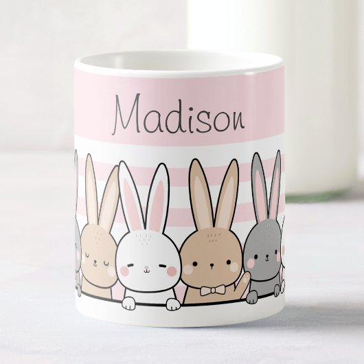 Niedlich Bunnies Personalisiert Kaffeetasse
