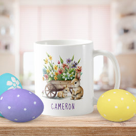 Niedlich Bunnies Personalisiertes Ostern Kaffeetasse