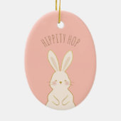 Niedlich Bunnies Personalisiertes Ostern Keramik Ornament (Hinten)