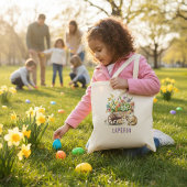 Niedlich Bunnies Personalisiertes Ostern Tragetasche