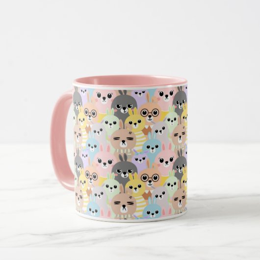 Niedlich Bunnies Tasse (Vorderseite Links)