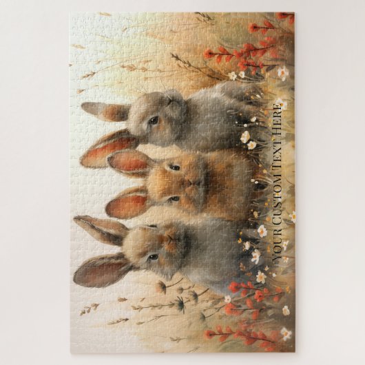 Niedlich Bunnies Tierlandpuzzle Puzzle (Vertikal)