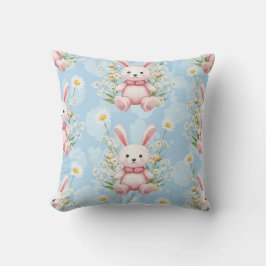 Niedlich Bunnies und Daisies von Natasha Us Kissen