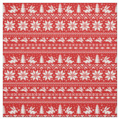 Niedlich Bunnies Weihnachtsgeschmack Rot & Weiß Stoff (Muster)