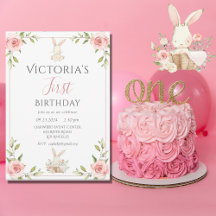 Niedlich Bunny 1. Geburtstagsparty