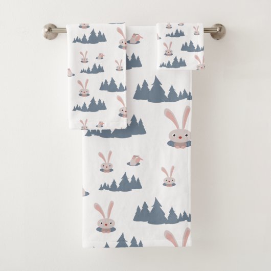 Niedlich Bunny Badhandtuch Set (Insitu)