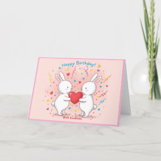 Niedlich Bunny Birthday Card Dankeskarte