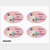 Niedlich Bunny Birthday Stickers (Blatt)