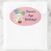 Niedlich Bunny Birthday Stickers (Tasche)