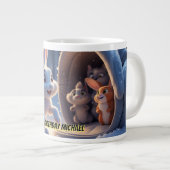 Niedlich Bunny Birthday Tasse - Kinder Personalisi (Vorderseite Rechts)
