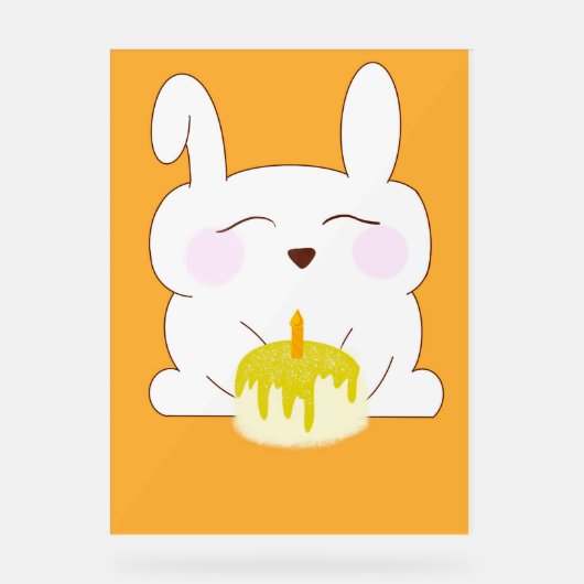 Niedlich Bunny Birthday Themed Poster (Vorderseite)