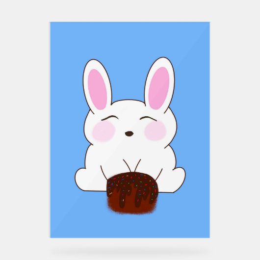Niedlich Bunny Birthday Themed Poster (Vorderseite)
